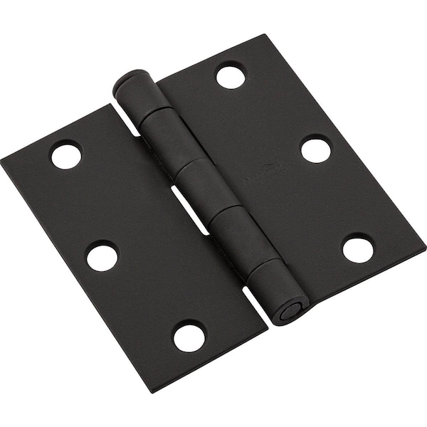 National 3 In. Black Square Door Hinge N830424 - main